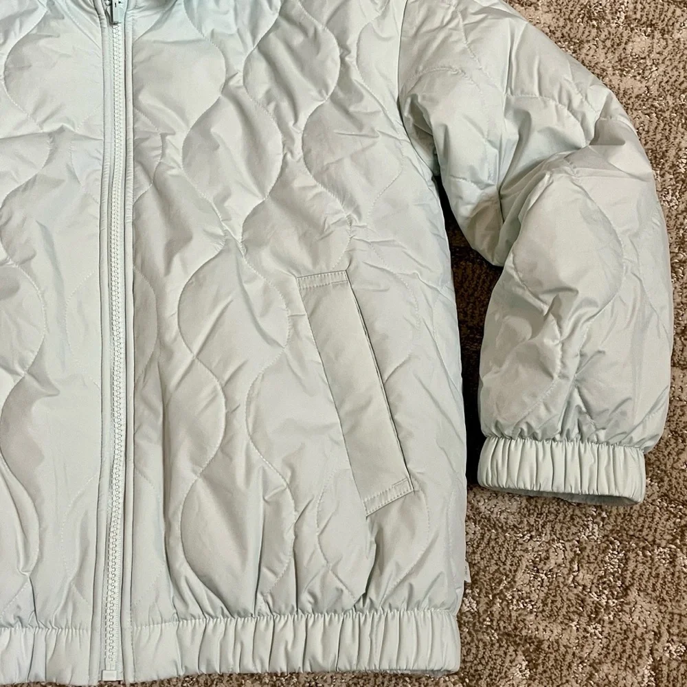 Athleta Girl Reversible Warm + Fuzzy Jacket in Halycon Blue—Medium - Picture 4 of 11